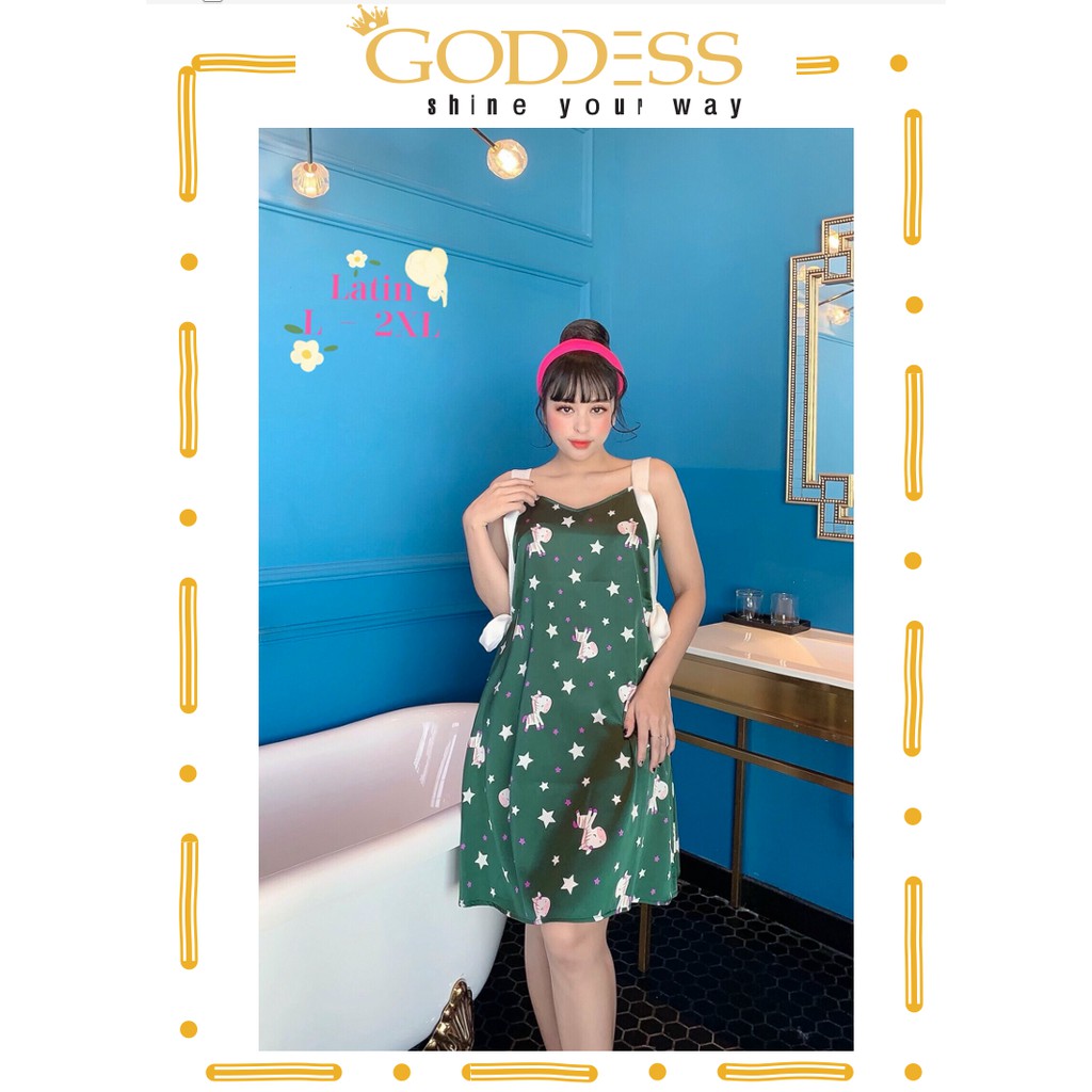 [Mã GODD2407 giảm 5% đơn 199K] Đầm váy Pijama Lụa Latin  Đầm váy ngủ Bigsize 40 - 65kg Latin mát mịn cao cấp