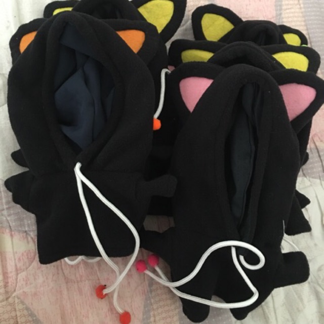 [Outfit ] Hoodie mèo đen doll 20cm