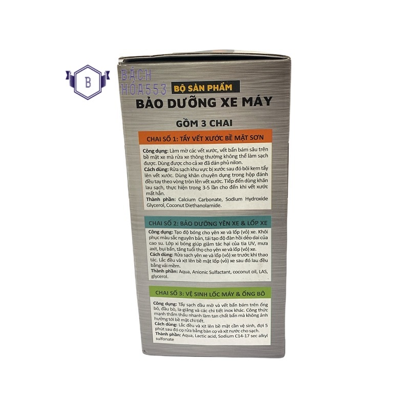 Bộ sản phẩm bảo dưỡng vệ sinh xe máy 3 trong1 AutoPro