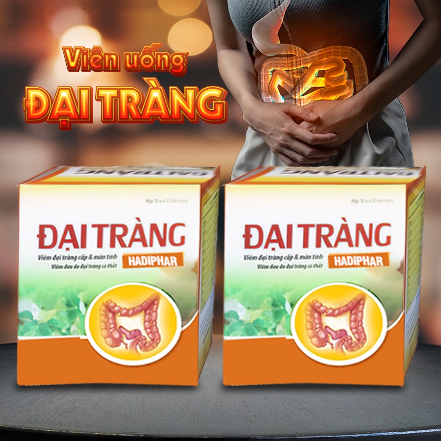 Viên uống Đại tràng Hadiphar hỗ trợ viêm đại tràng cấp và mãn tính