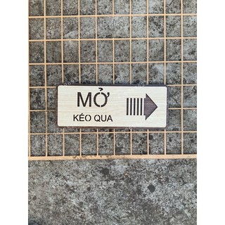 Bảng Kéo-Đẩy, Push-Pull Gỗ Decor [cắt laser]