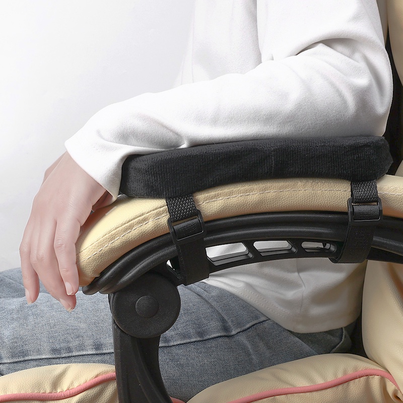 1 Gối Đệm Khuỷu Tay Bằng Cao Su Non Màu Đen Thoải Mái Cho Ghế Văn Phòng/Nhà Ở