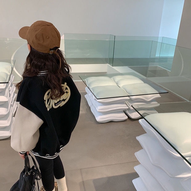 Áo khoác bóng chày thời trang xuân thu hàng mới 2021 thời trang thường ngày dáng rộng kiểu Tây dành cho trẻ em