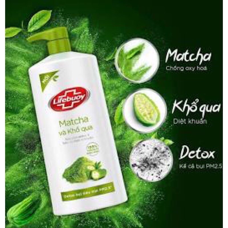 SỮA TẮM LIFEBUOY MATCHA VÀ KHỔ QUA 850g CÓ QUÀ TẶNG KÈM | BigBuy360 - bigbuy360.vn