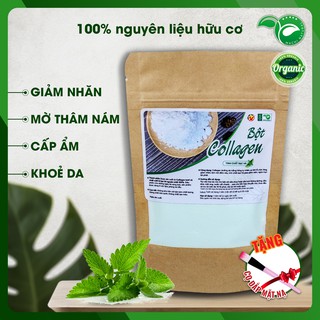 100G BỘT MẶT NẠ DẺO COLLAGEN BẠC HÀ HANDMADE (100% ORGANIC)