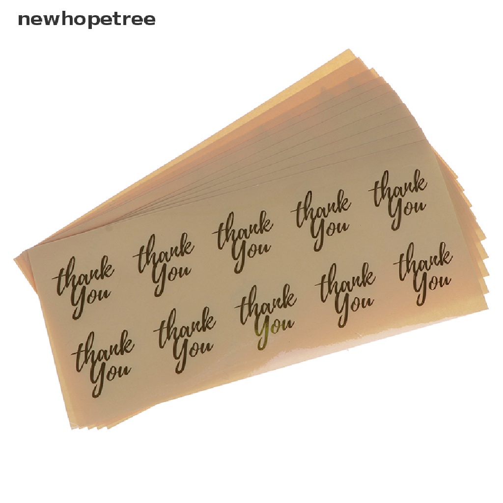 Set 100 Nhãn Dán Trong Suốt In Chữ Thank you Dùng Trang Trí Quà Tặng DIY