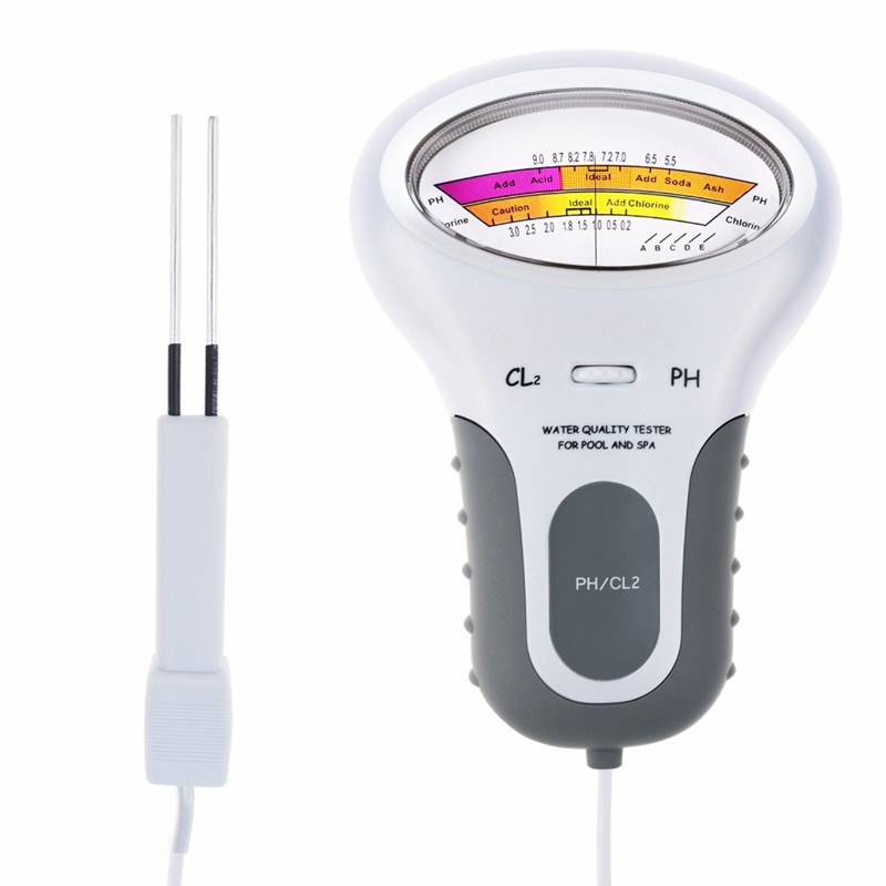 Ph & Chlorine Cl2 Level Meter Swimming Water Monitor Quality Analysis