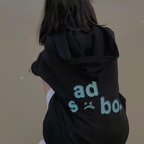 Áo khoác signature Hoodie Zipper áo khoác dây kéo sad boiz logo signature xám full tag chất nỉ bông