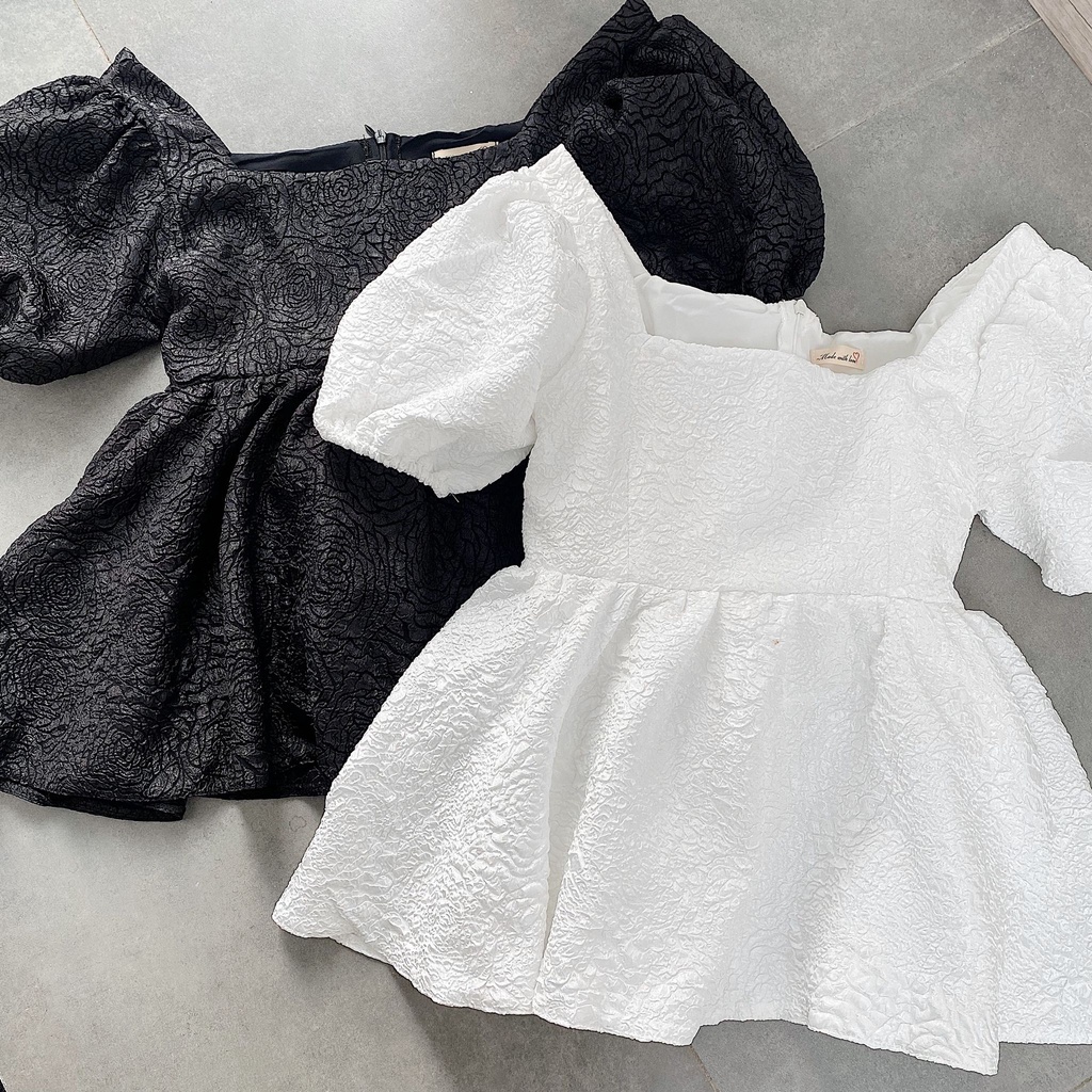 ÁO BABY DOLL NƠ LƯNG 2 MÀU TRẮNG ĐEN - KRISTY DOLL TOP | BigBuy360 - bigbuy360.vn