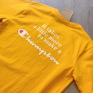 Áo thun Champion Vàng In logo trắng 2 mặt