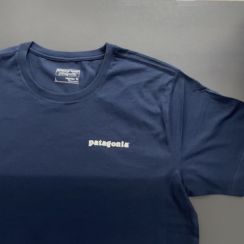 Mới Áo Thun cotton Ngắn Tay In Chữ patagonia Cổ Điển Thời Trang Unisex