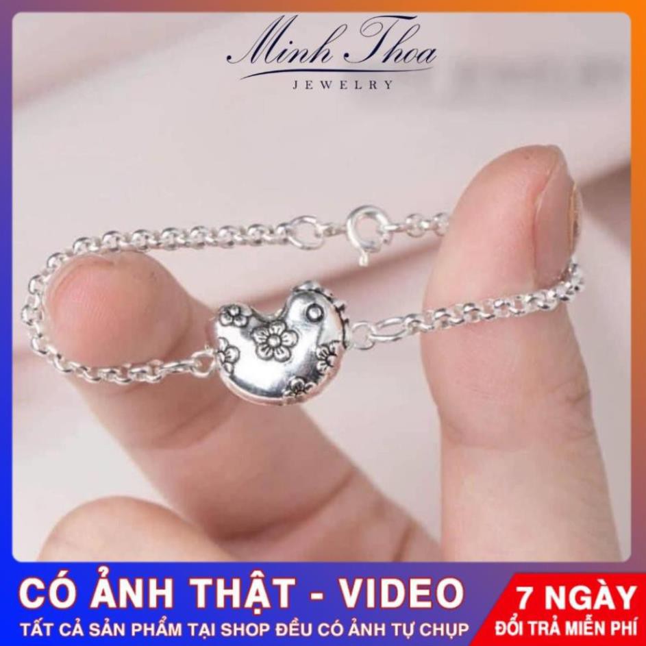 Lắc bạc cao cấp cho bé nam nữ, vòng bạc nguyên chất hình con vật Tuấn Thoan JEWELRY