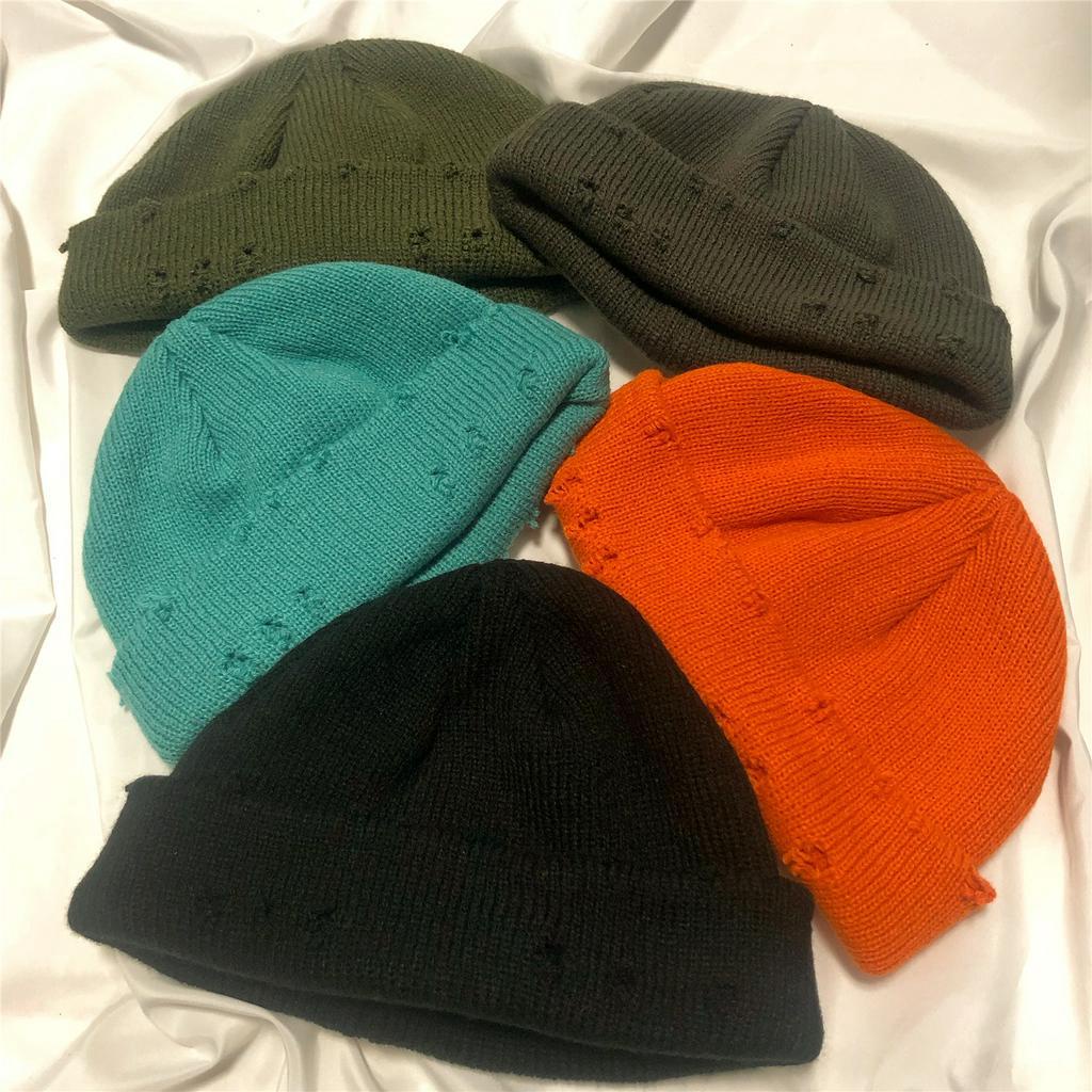 Mũ Len Dệt Kim Thiết Kế Rách Phong Cách Hàn Quốc 22141