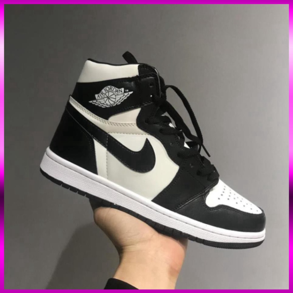 [FREE SHIP] [Xả Kho] Giày thể thao jodan, Giày Sneaker JD Panda cao đen trắng