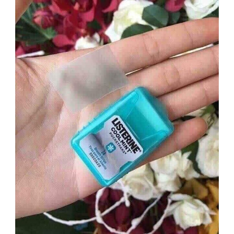 [BILL MỸ] Set 72 miếng ngậm thơm miệng Listerine Cool Mint