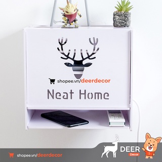 Hộp Đựng Thiết Bị Wifi - Đựng Ổ Điện - Đựng Phụ Kiện - DEER DECOR