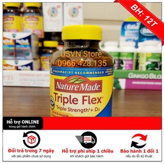 GIẢM 80% Viên uống bổ khớp Triple Flex của Nature Made – 200 viên – Hàng Mỹ – Mẫu mới GIẢM 80%