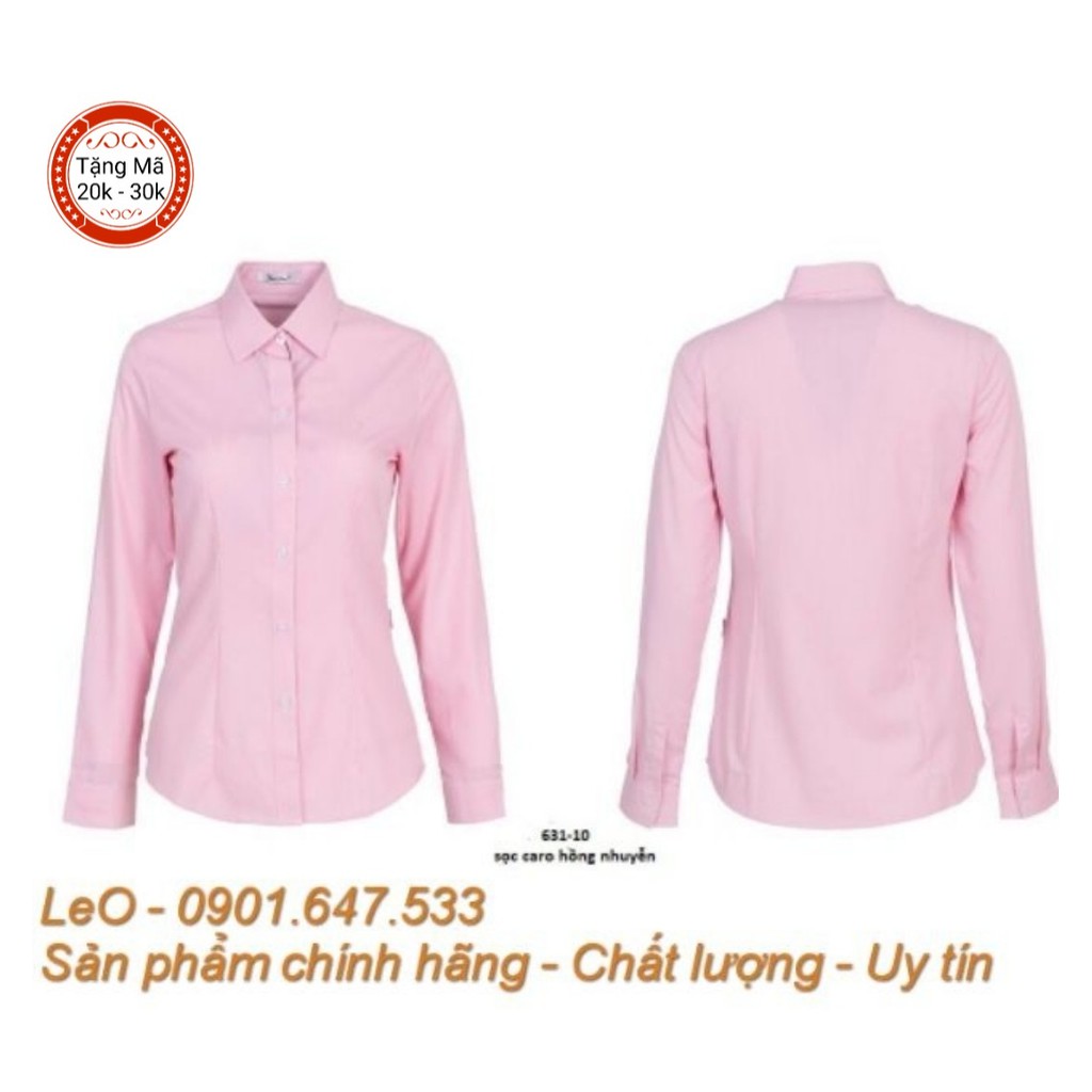 Áo sơ mi Thái Hoà màu hồng caro nhuyễn 631-10 và sọc xuôi 640-10
