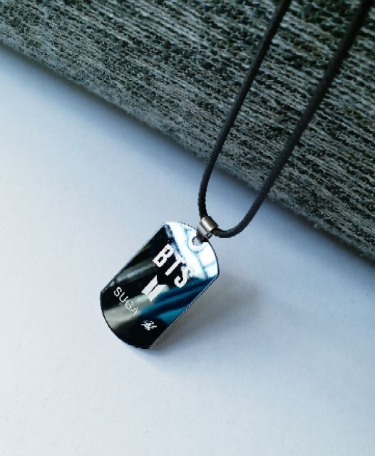 dây chuyền Nam inox thẻ bài bts thời trang