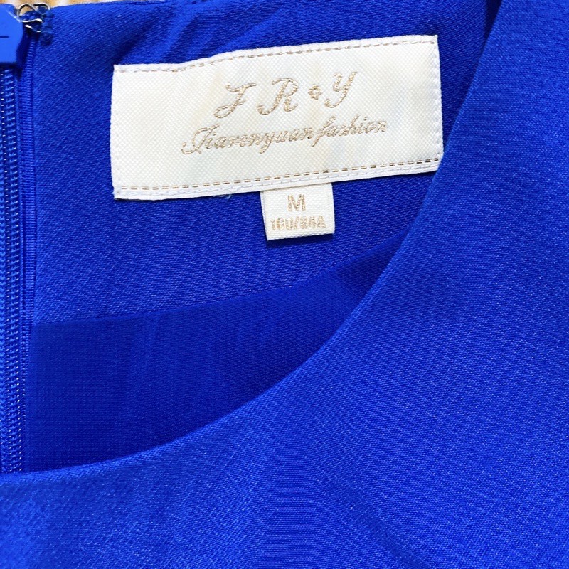 Size M đầm xanh côban thiết kế màu kiểu đẹp sang