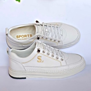 Giày sneaker nam trắng,giày thể thao da bò cao cấp phong cách trẻ