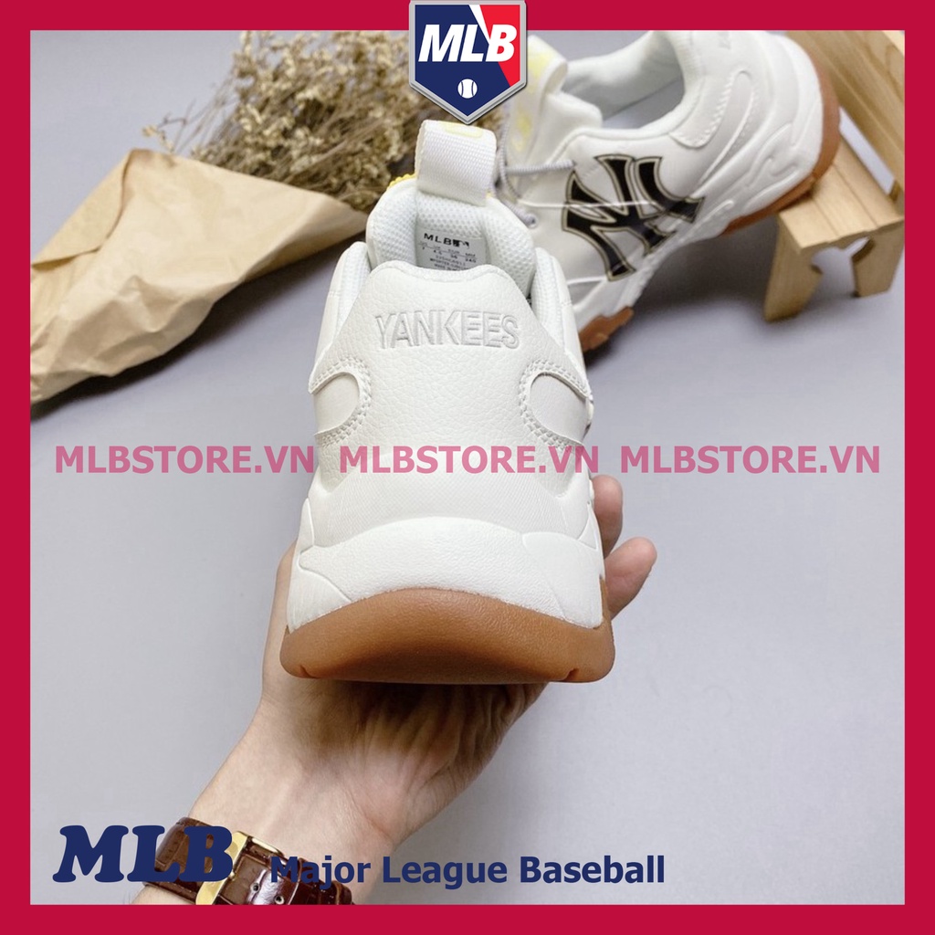 Giày MLB NY Nam Nữ, Giày NY Màu Nâu IN 3D Đế Cao 4CM Hàng Đẹp Full Box | BigBuy360 - bigbuy360.vn