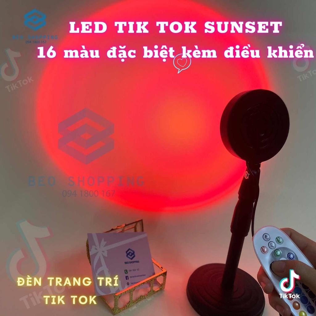 Đèn CẦU VỒNG HOÀNG HÔN Sunset Rose 4 màu, sunrise, sun light, rainbow tiktok, quay video