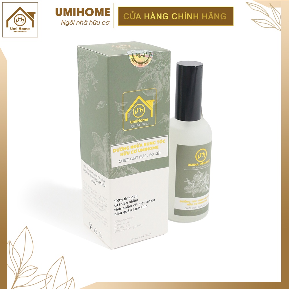 Xịt kích mọc Tóc tinh dầu Bưởi và Bồ Kết UMIHOME 50/10ml hữu cơ