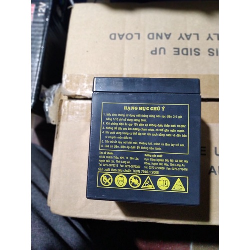 Bình ắc quy chì khô 12v 5A dung cho loa kéo