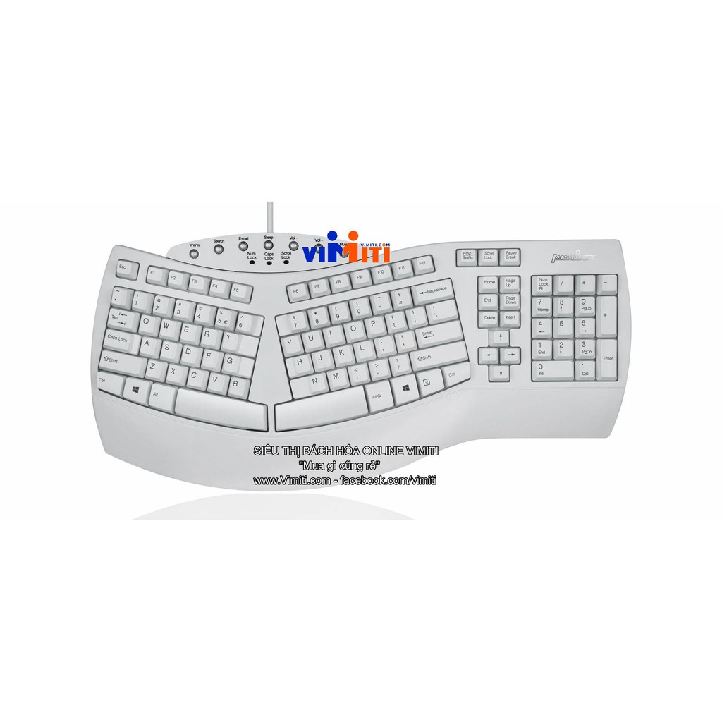 Bàn phím chia đôi công thái học Perixx  thiết kế công thái học hiện đại, giá siêu rẻ
