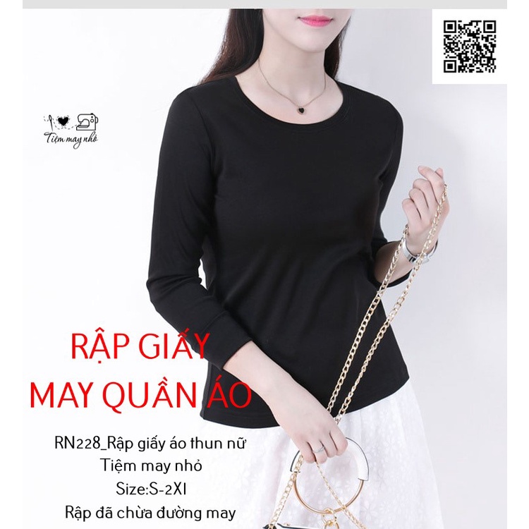 RN228_Rập giấy may thun giữ nhiệt nữ