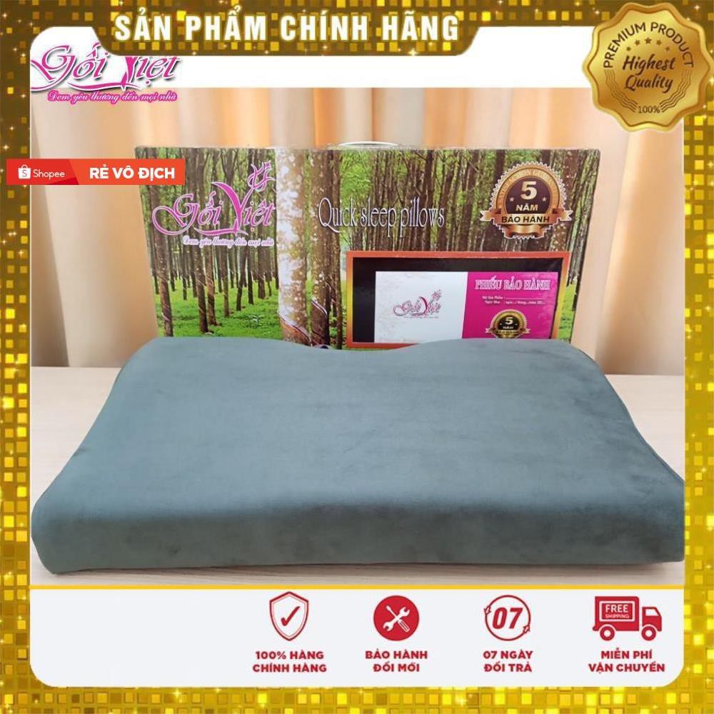 Hàng Công Ty  Combo 2 Ruột Gối Cao Su Nhật Bản Size 60x35x12cm Chống Đau Mỏi Vai Gáy, Gối Việt Bảo hành 5 năm