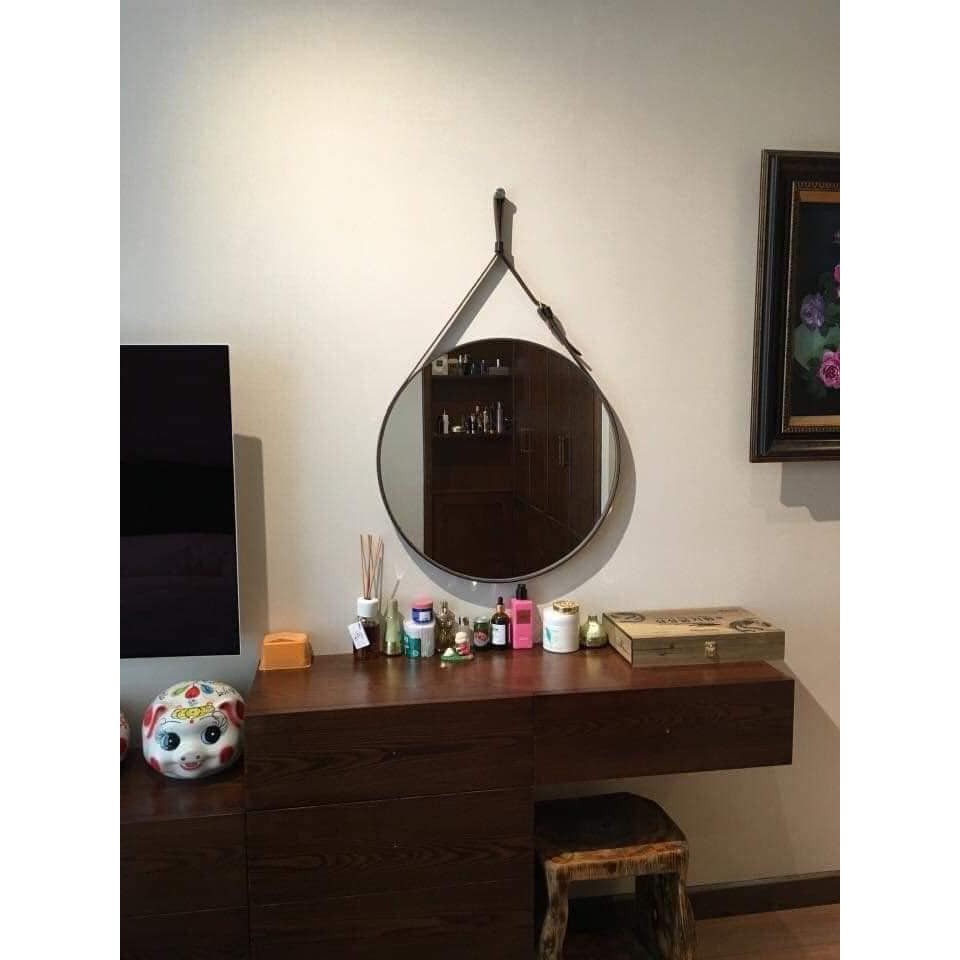 [XÃ KHO TRẢ MẶT BẰNG ] GƯƠNG TREO TƯỜNG ĐÈN LED DÂY DA