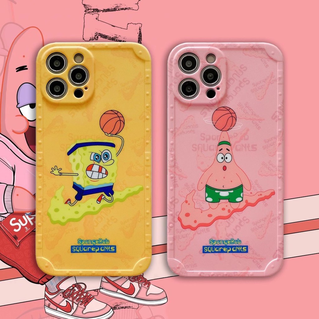 SpongeBob Ốp điện thoại màu nhám in họa tiết hoa cúc cho Iphone12 12min 12promax 7 7Plus 8 X XR XSmax 11 11Pro Max Ốp iphone | BigBuy360 - bigbuy360.vn