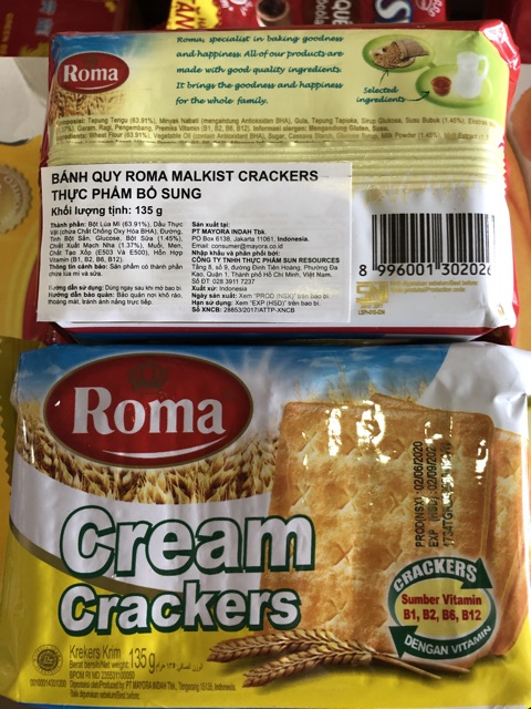 Date T12/2022-BÁNH QUY ROMA MALKIST CRACKERS 135g. | BigBuy360 - bigbuy360.vn