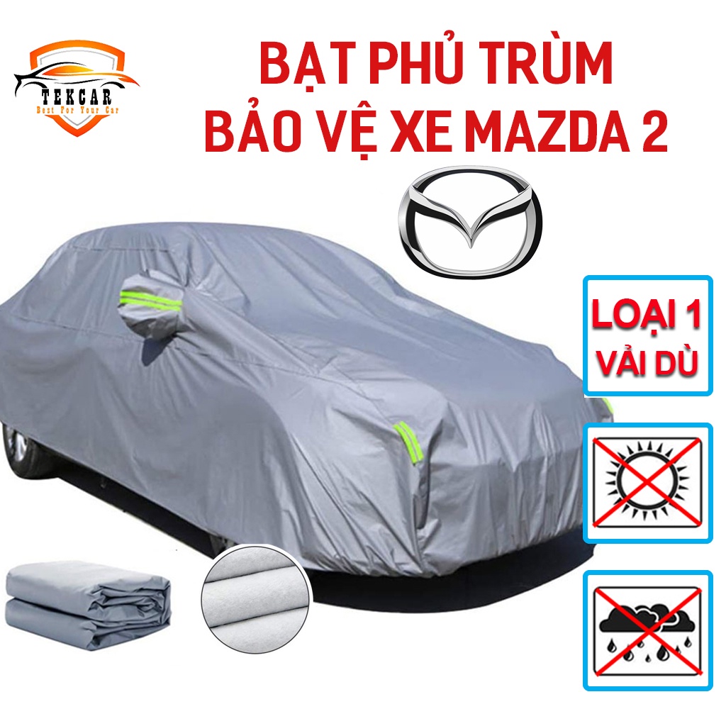 [MAZDA 2] Bạt vải dù oxford bảo vệ xe ô tô Mazda2 phủ trùm kín cao cấp , áo trùm xe 5 chỗ thông minh chống nắng, mưa