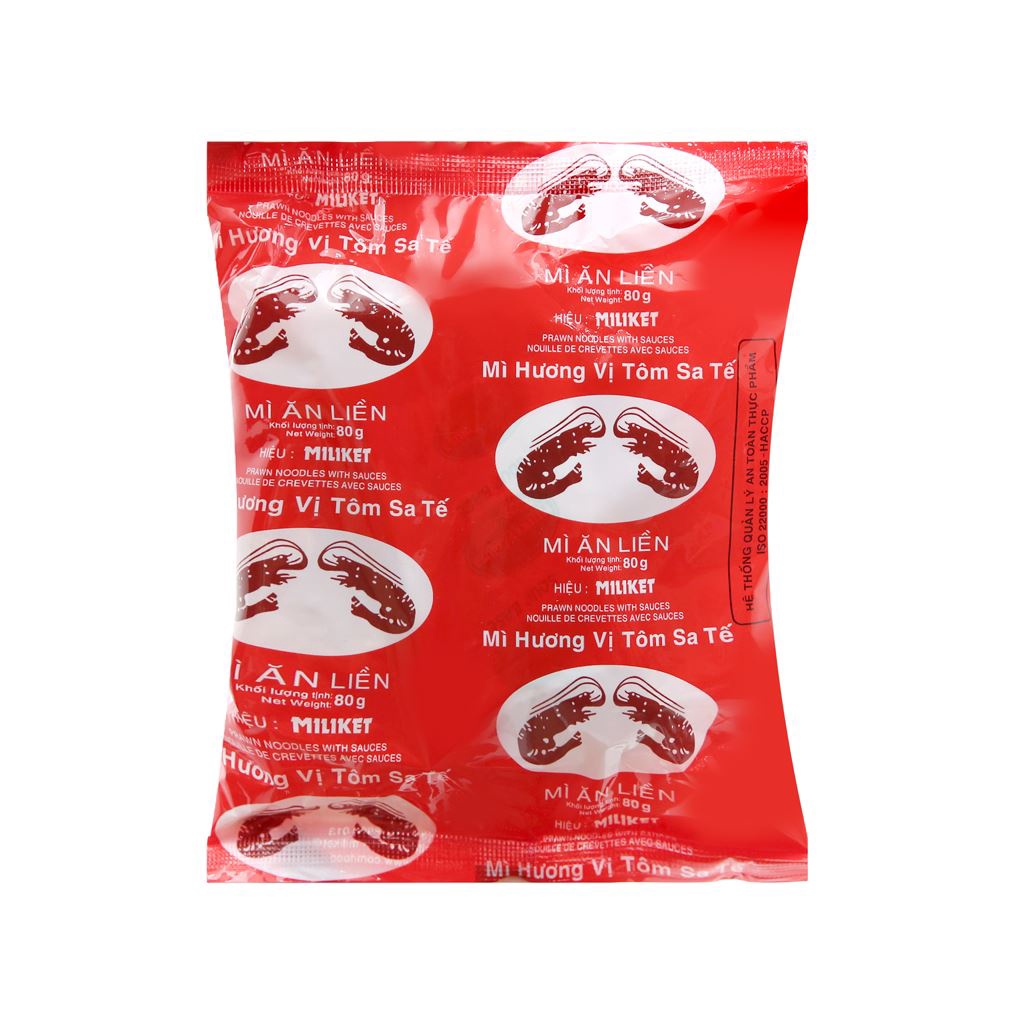 Thùng mì Miliket Tôm sa tế