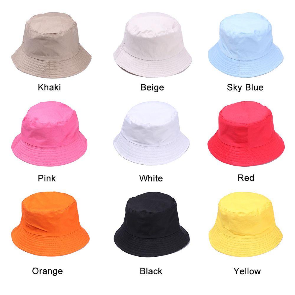 Mũ Bucket Chất Liệu Cotton Chống Nắng Kiểu Dáng Đơn Giản Hợp Thời Trang