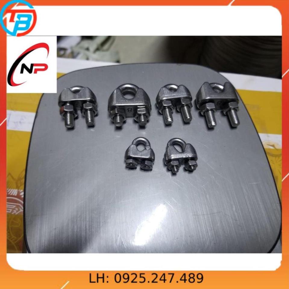 Bộ Ốc Siết Cáp INOX 304 Combo 10 cái.Gồm đủ các size 2mm 3mm 4mm 5mm 6mm 8mm 10mm.kimkhinhatphat