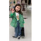 Áo Khoác Vest Tay Dài Họa Tiết Kẻ Sọc Màu Sắc Tương Phản Phong Cách Hàn Quốc Thời Trang Mùa Xuân 2022 Cho Bé Gái