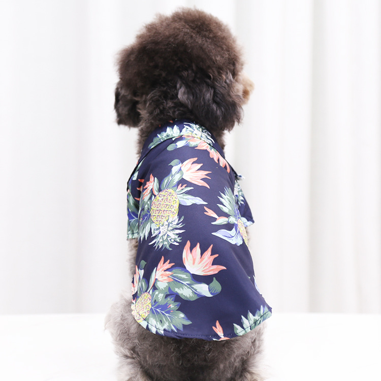 Áo Sơ Mi Đi Biển Mùa Hè In Họa Tiết Hawaii Kích Thước Lớn XS-5XL Cho Thú Cưng