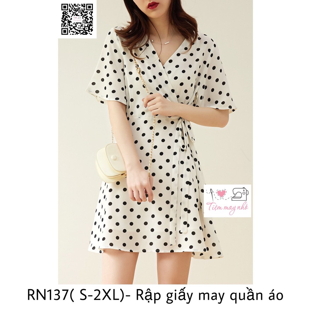 RN137_rập giấy may đầm nữ