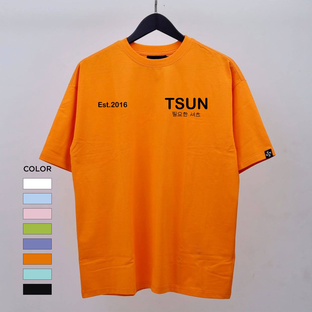 Áo thun tay lỡ Tee TSUN - Áo phông dáng rộng, chất vải thun cotton 100%