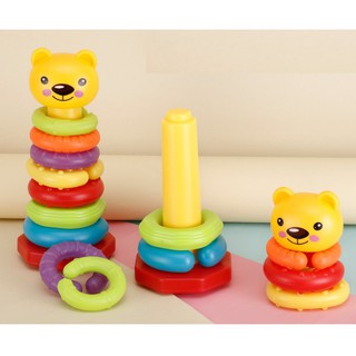 Đồ chơi trẻ em đồ chơi tháp cầu vồng gấu cao 30cm cho bé |kb2964