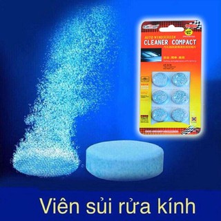 Vỉ 6 viên nén nước rửa kính chuyên dụng cho xe hơi