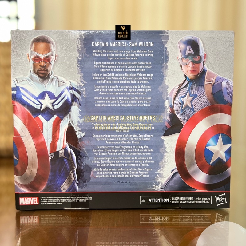 Mô hình nhân vật Hasbro Marvel Legends Series Captain America 2-Pack