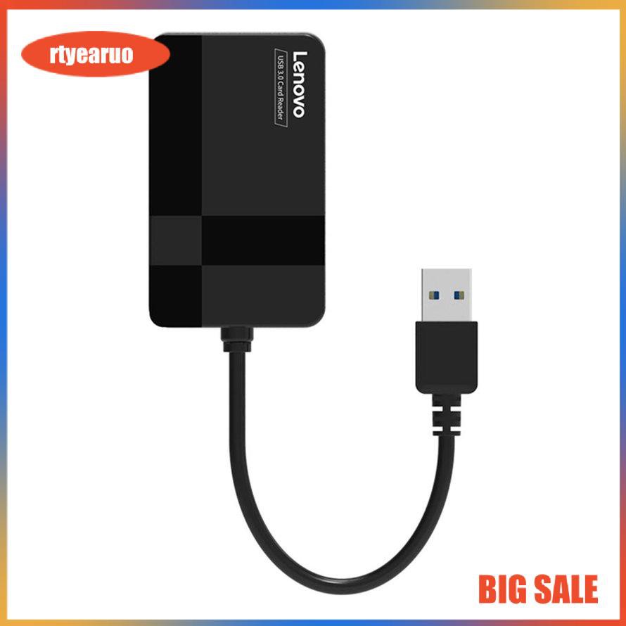 Lenovo D302 USB 3.0 Card Reader,5Gbps 4 in 1 TF CF MS Secure Card Reader