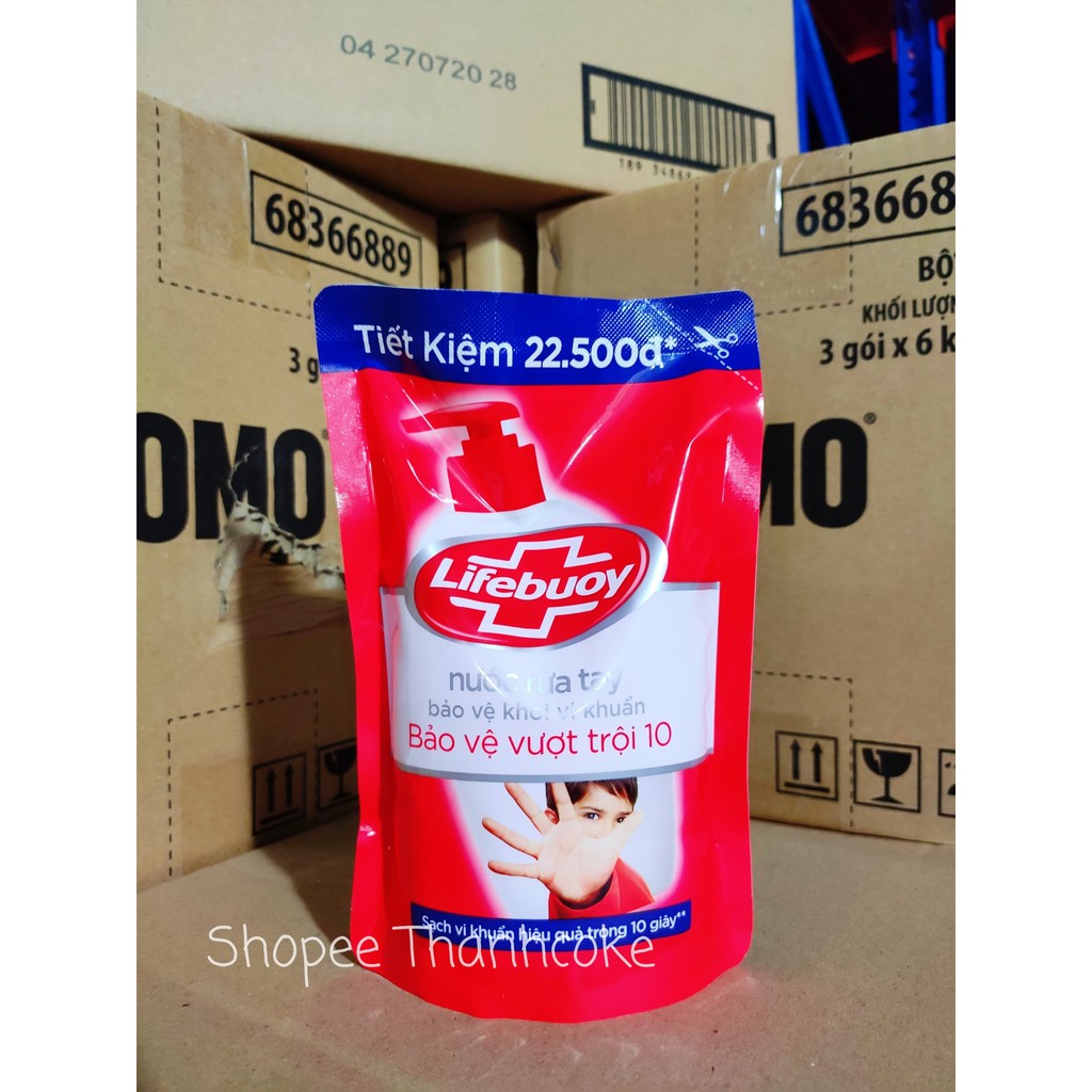 LIFEBUOY NƯỚC RỬA TAY DẠNG TÚI 450G đỏ Bảo Vệ Vượt Trội 450 g