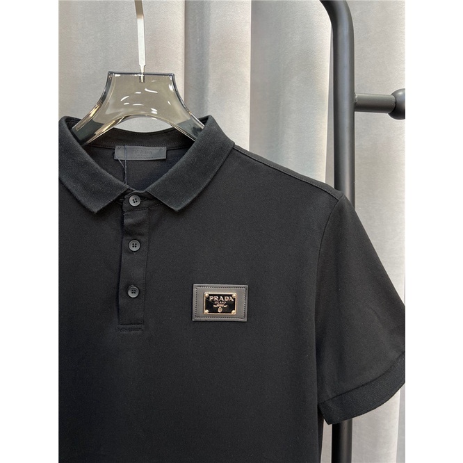 Áo Thun POLO Da Thêu Chữ Ngắn Tay Thời Trang Hè Năng Động Dành Cho S-4XL PRAD1 2022