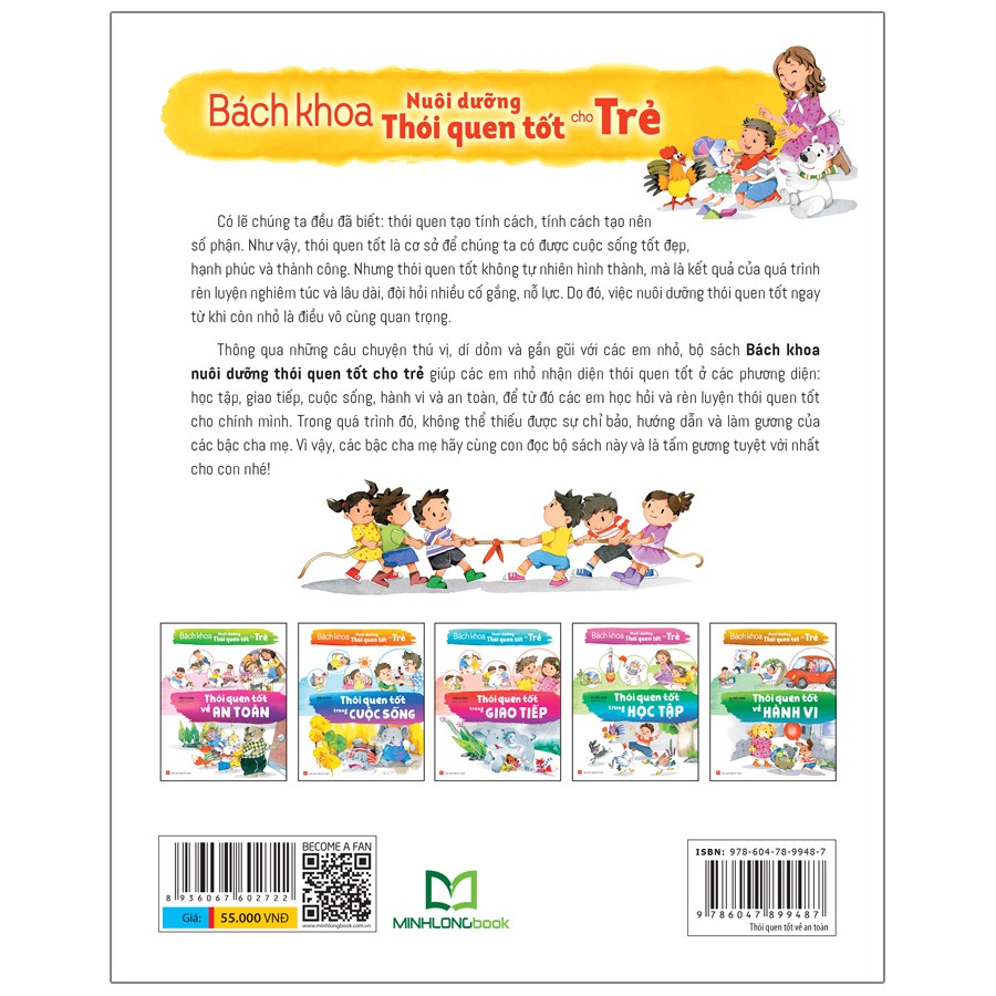 Sách: BK Nuôi Dưỡng Thói Quen Tốt Cho Trẻ - Thói Quen Tốt Về An Toàn